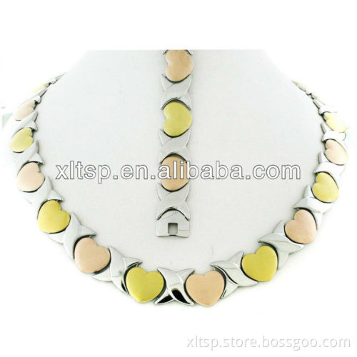 TT228 Tri-Color Women Stainless Steel Necklace